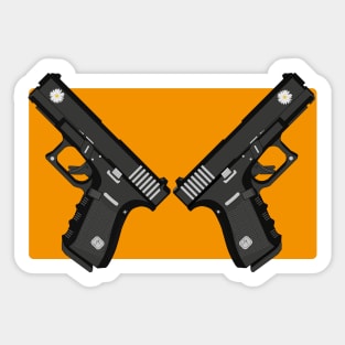 Two Guns Sticker